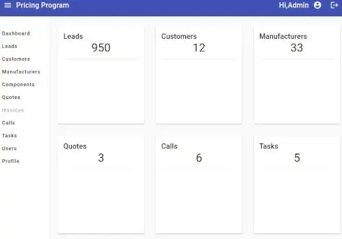Pricing Program CRM